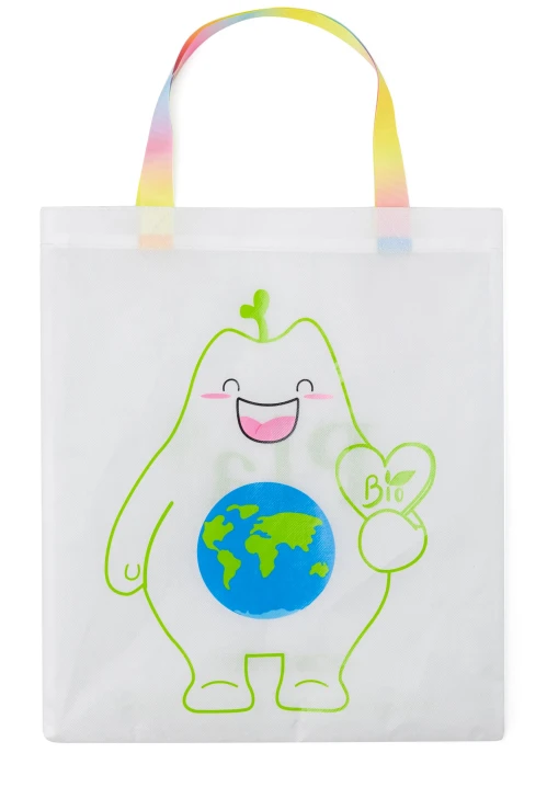 PLA non-woven bag with rainbow handle PLA non-woven bag with rainbow handle