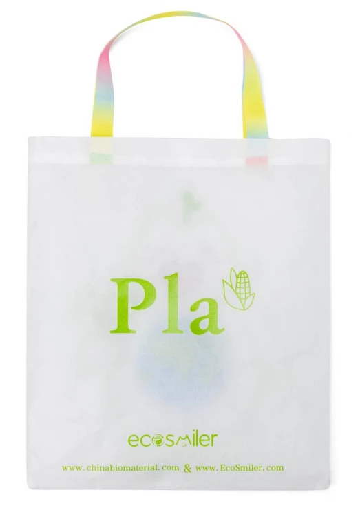 PLA non-woven bag with rainbow handles